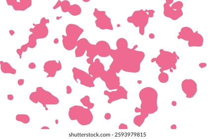 A pink and white background with a lot of pink dots