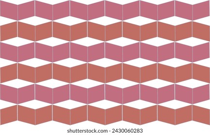 pink white background, seamless geometric pattern with red pink diamond pattern repeat and seamless replete image design for fabric printing or vintage theme wallpaper 80's year, horizontal stripes