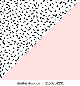 Pink and white and black abstract Geometric diagonal shapes background with flowing particles. Digital future technology concept. vector illustration EPS10