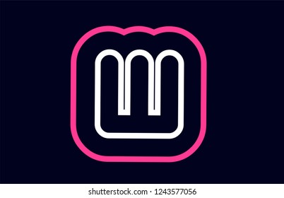 pink white blue alphabet letter w logo design suitable for a company or business