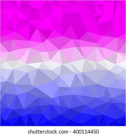 Pink white blue low poly pattern