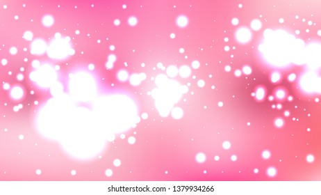 Pink and White Bokeh Background