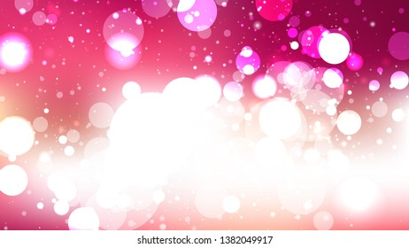 Pink and White Bokeh Lights Background