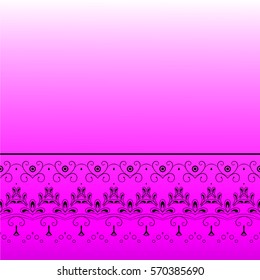 Pink and white card gradient with black openwork abstraction
