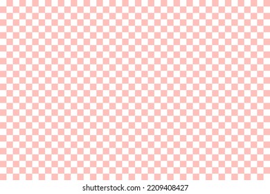 Pink and white Checkered background seamless pattern. Vector illustration