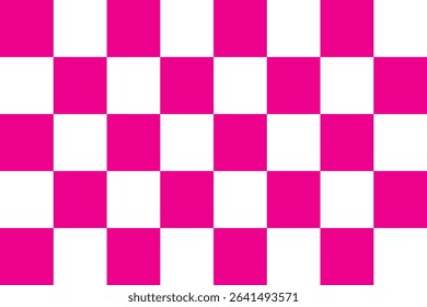 Pink and white checkered seamless background. Pink white graphic resource checkered pattern. Pink and white checkered background. Abstract geometric pattern in pink and white squares.