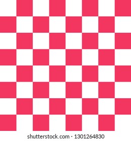 Pink and white chessboard pattern
