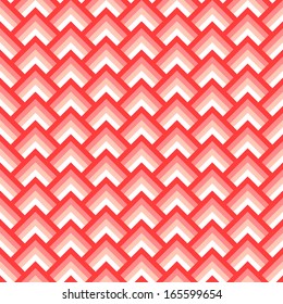 Pink and white chevron geometric seamless pattern, vector
