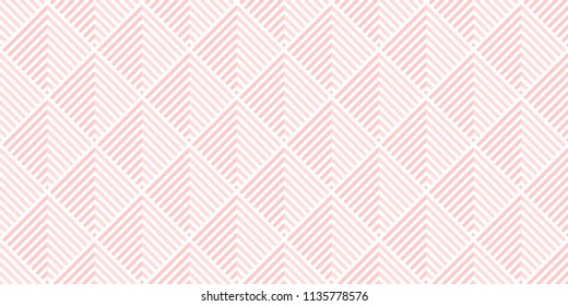 Pink and white chevron pattern seamless abstract background vector design.