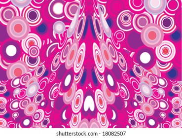 pink and white circle