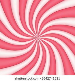 Pink white cream candy vector swirl. 