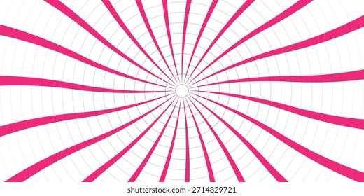 Pink white cream candy vector swirl. Candy color 3d sunburst background for summer poster, banner, christmas greeting or invitation card. Sweet rotating. Vector illustration