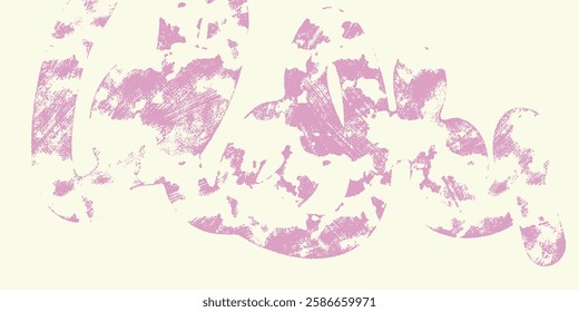 Pink, white curly brush stroke header, background. Vector design element, banner, print or poster. Swirled textured smears