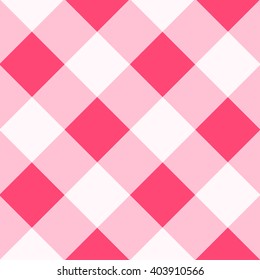 Pink White Diamond Chessboard Background Vector Illustration