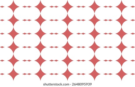 Pink and white diamond overlap repeat horizontal strip pattern, checkerboard, replete image design for fabric printing, horizontal row