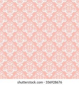 pink & white floral pattern, seamless texture background