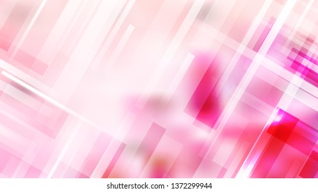 Pink and White Geometric Shapes Background Illustrator