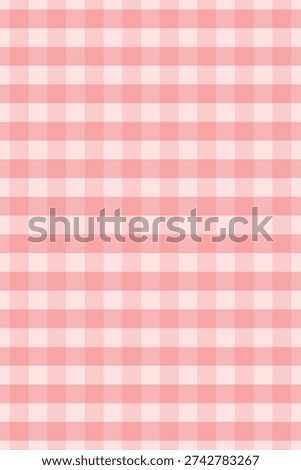 Pink and White Gingham Plaid Seamless Pattern Background