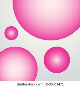 Pink & White Glowing Orbs Gradient Background Vector 