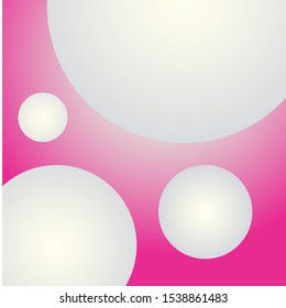 Pink & White Glowing Orbs Gradient Background Vector 