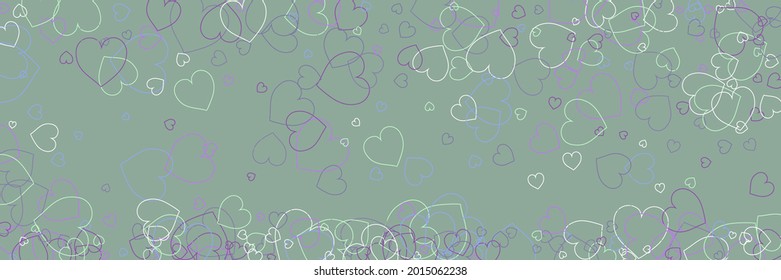 Pink White Green Blue Hearts Simple Romantic Pic. Bordo Bright Violet Confetti Party Print. Olive Vivid Pastel Multicolor Modern Art Pattern. Love Neon Mint Purple Colorful Art Illustration.