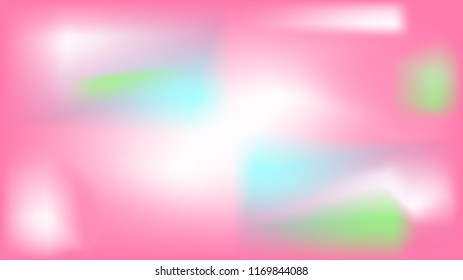 Pink, white, green and blue pastel gradient mesh vector background with copy space 