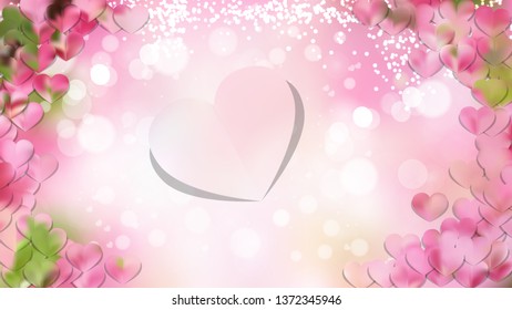 Pink And White Heart Background