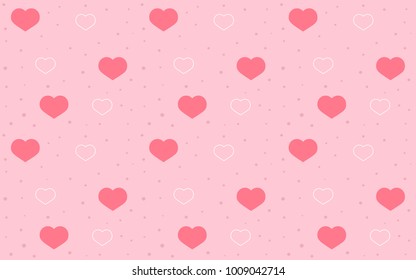 pink and white hearts 