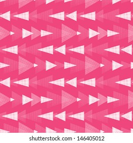 Pink and white ikat triangles stripes seamless pattern background