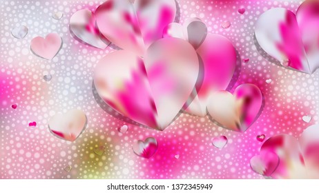 Pink and White Love Background Vector Illustration