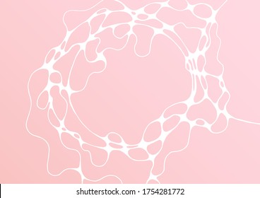Textura de mármol blanco rosado diseño simple de portada de fondo vectorial. Textura abstracta para invitación, imitación de mármol rosa. Gráfica vectorial con efecto líquido. Fondo del día de sensibilización sobre el cáncer de mama.