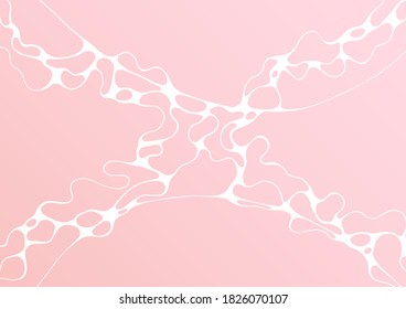 Textura de mármol blanco rosado diseño simple de portada de fondo vectorial. Textura abstracta para invitación, imitación de mármol rosa. Gráfica vectorial con efecto líquido. Fondo del día de sensibilización sobre el cáncer de mama.