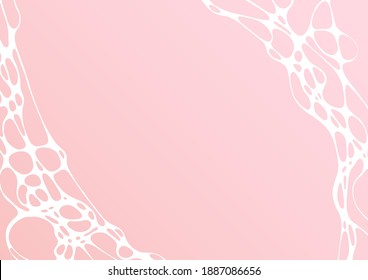 Pink white marble texture simple cover background vector design. Abstract texture for invitation, pink marble imitation. Vector graphic with liquid fluid effect. Breast cancer awareness day backdrop.