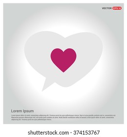 Pink and White Message of Love Icon