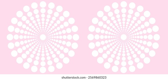 Pink and white of optical circles illusion pattern