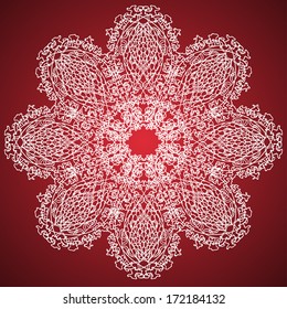 Pink and White Ornament Pattern
