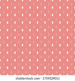 pink and white oval shape with pink background seamless repeat pattern