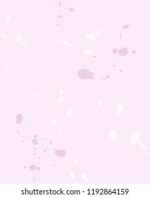 Pink and white paint splashes isolated on background. Paint splatter background for web site, wallpaper, poster and placard. Creative art concept, vector illustration, eps 10