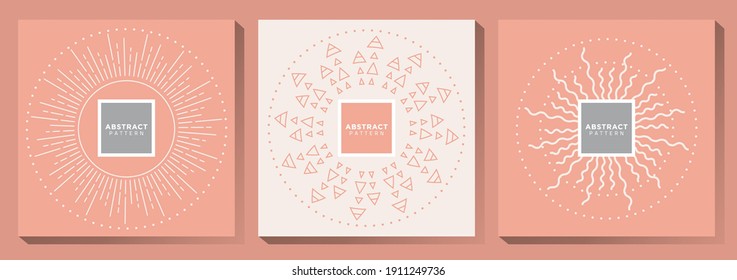 Pink and White Pattern Set