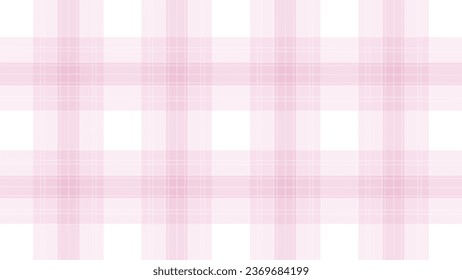 Pink and white plaid fabric texture background