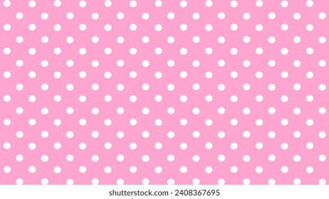 Pink and white polka dots background
