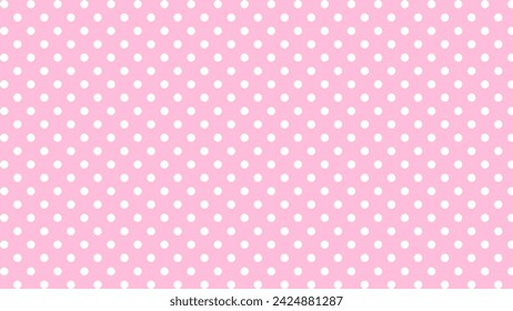 Pink and white polka dots background