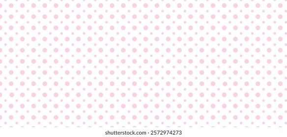 Pink and white polka dots pattern background