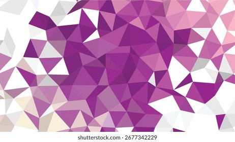 Fondo Abstractas geométrico poligonal rosa y blanco con ilustración de degradado sutil