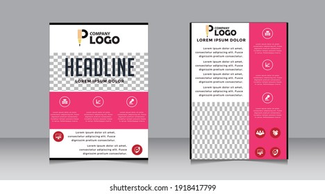 Bannerdesign mit rosafarbenen Rollen