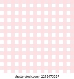 Pink and white seamless gingham pattern.