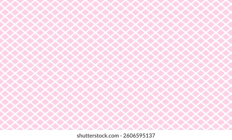 Pink and white seamless pattern with geometric shapes. Plaid textured check vector background. 
