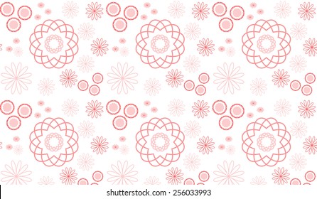 Pink and white seamless vector floral pattern/Floral pattern/Pink and white seamless vector floral pattern