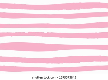 Pink and white sketch stripes background. Geometrical abstract wallpaper design.