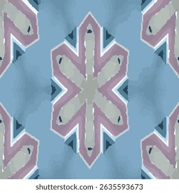 Pink White Star Blue Vector Pattern